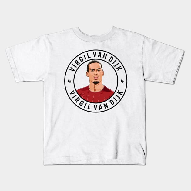 Virgil van Dijk Kids T-Shirt by Ades_194